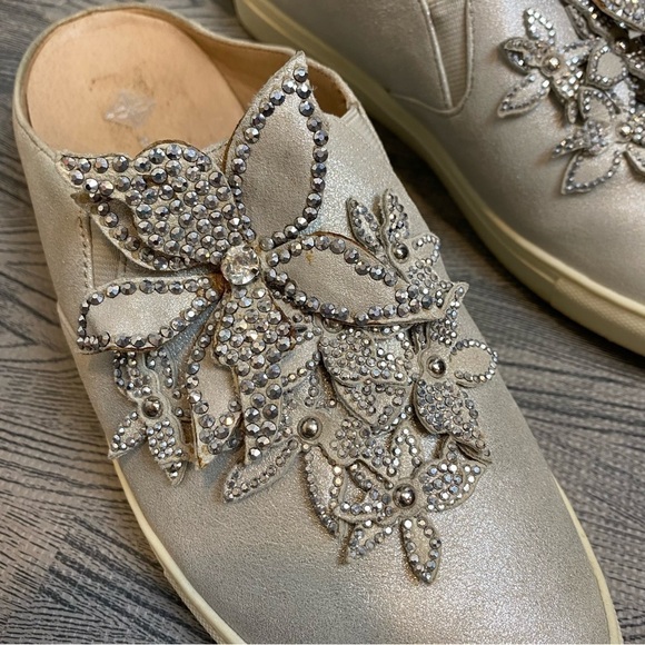 Antonio Melani Lorra Rhinestone Metallic Leather Sneaker Mule - Picture 10 of 15